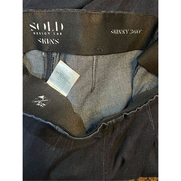 Saks Fifth Ave. SOLD Design Lab Skins Denim Leggings Skinny 360 Size 25 - Picture 3 of 3
